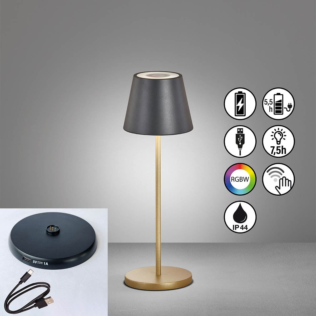 Lampen: LED Aussen Tischleuchte, 34 cm Höhe – Neu (gemäss Beschreibung) aus Kreuzlingen von Smart-Light 1