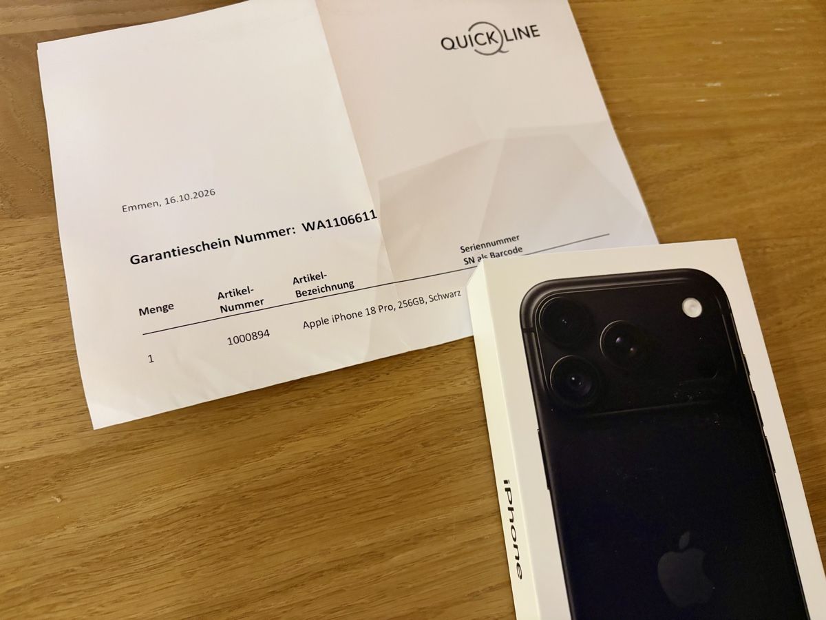 Apple Handys / Smartphones: Apple iPhone 18 Pro 256GB black – Neu und originalverpackt aus Wallisellen von Mbravo 7