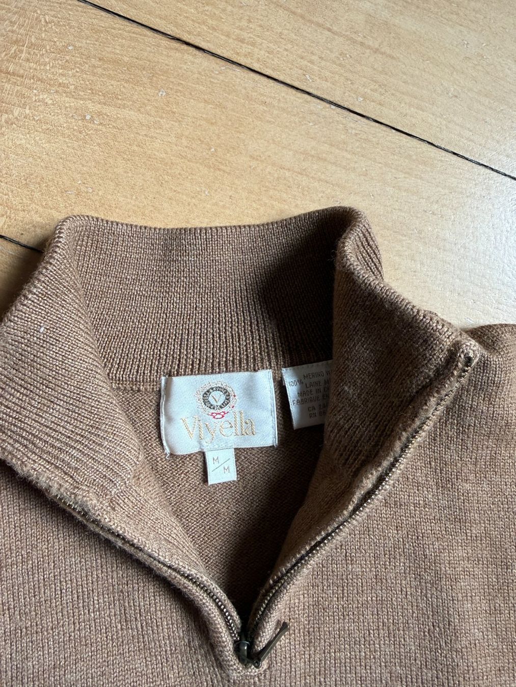 Pulls & Sweat-shirts: VIYELLA - Merinowolle Strickpullover hellbraun M – D'occasion à Zürich par Diazaio 3