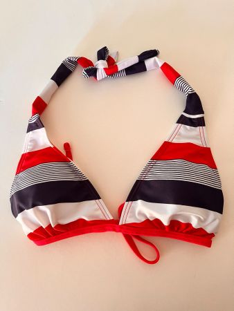 ARESS, Bikini-Oberteil, Grösse S, Rot/Blau/Weiss