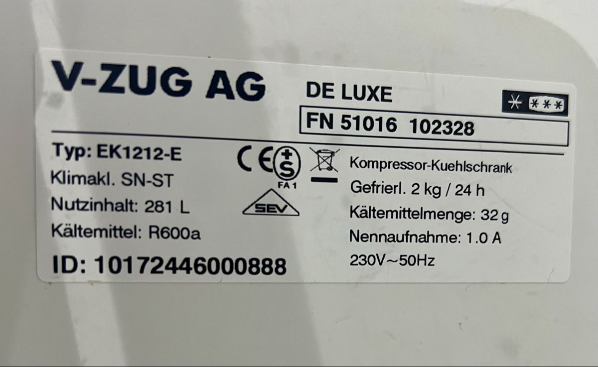 Kühlschrank: Kühlschrank V-Zug Gross  – Gebraucht aus Eschenz von woniek 6