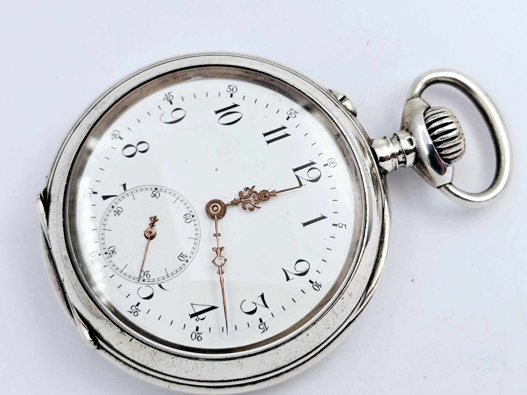 Uhren: Antike Taschenuhr mit Motiv 800 Silber – Gebraucht aus Bassersdorf von AnkerWatch 1