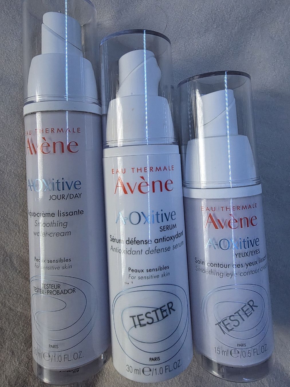 Avene Gesichtspflege: Avène A-Oxitive Set, 3 Tester, Gesichtsflege – Gebraucht aus Dättwil AG von Globetrotter2000