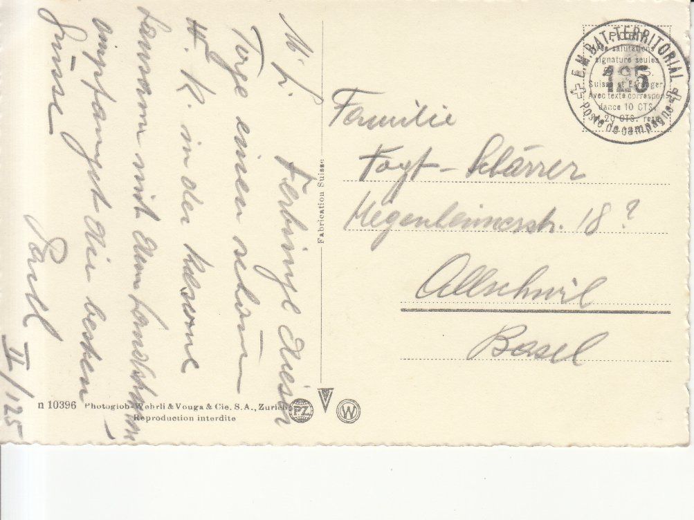 Cartoline postali: Lausanne ca. 1945 – Usato da Bürglen TG venduto da StampGraf 1