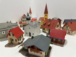 Konvolut an H0 Häuser diverse Herstellern aus Anlagenrückbau