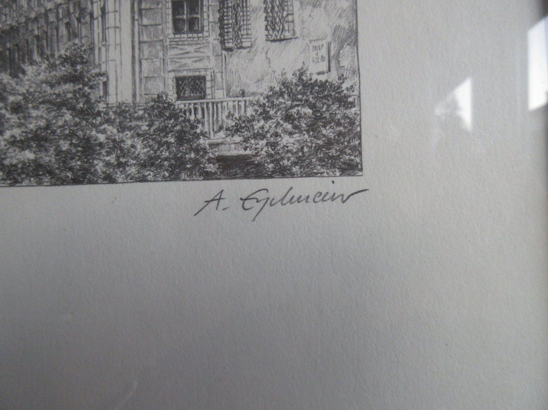 Grafica & Litografie: Graz Uhrturm, Lithographie E.A., Künstlerexemplar – Usato da Binningen venduto da mondoantico 4