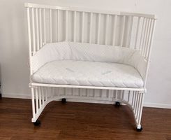 Babybay Beistellbett weiss inkl. viel Zubehör