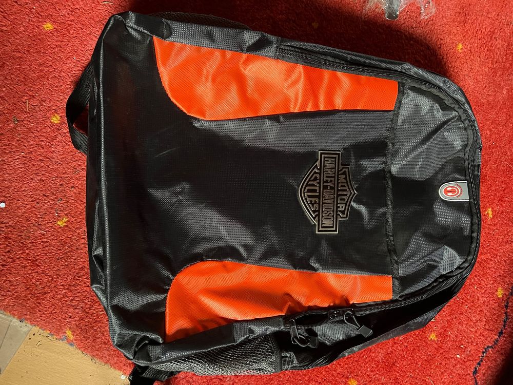 Sac à Dos Harley-Davidson Nylon Noir - Compartiment Casque & Ordinateur Portable - Occasion Excellent État