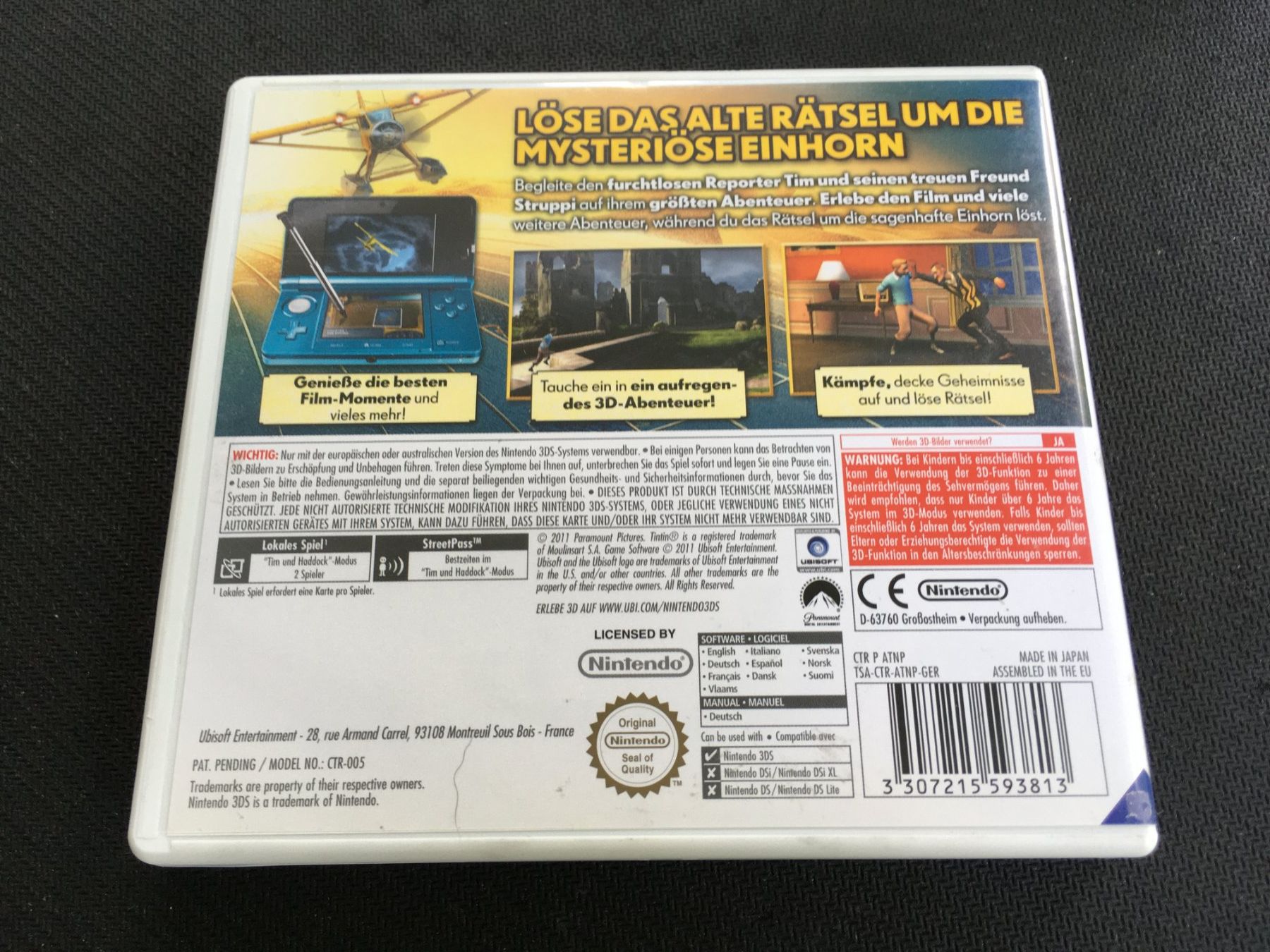 Nintendo Giochi: Tim und Struppi - Nintendo 3DS – Usato da St.Gallen venduto da sjosjo 1