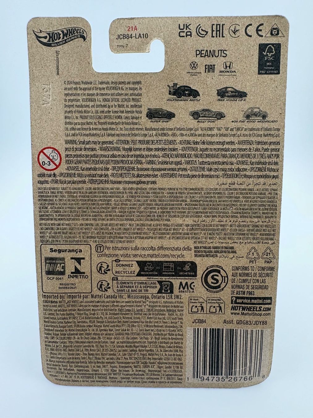 Hot Wheels Modellini d'auto: Hot Wheels Peanuts Silver Series 2024 Komplettes Set – Nuovo e nell'imballaggio originale da Flawil venduto da HeisseReifen 6