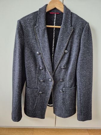 Blazer Gr. 38 Wolle grau