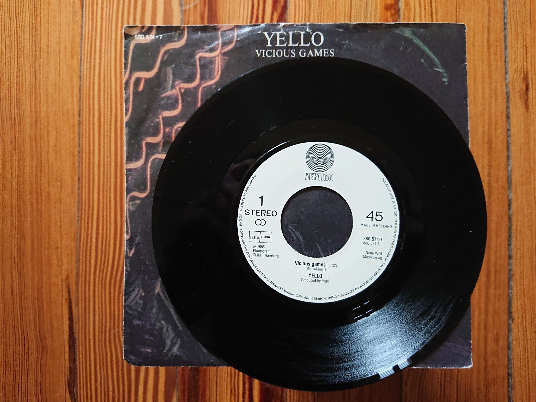Dischi in vinile: YELLO - Vicious Games (Single, 1985) – Usato da Genève venduto da othhei 3