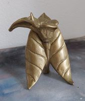 Vintage-Kerzenhalter aus Messing in Form einer Calla-Lilie