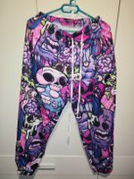 Bunte Jogginghose Gr. XXL Totenkopf Graffiti Neu