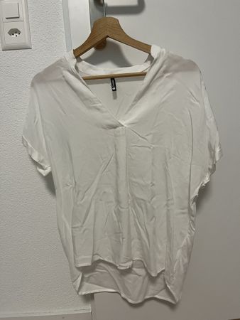 Bluse kurzärmlig weiss S neu
