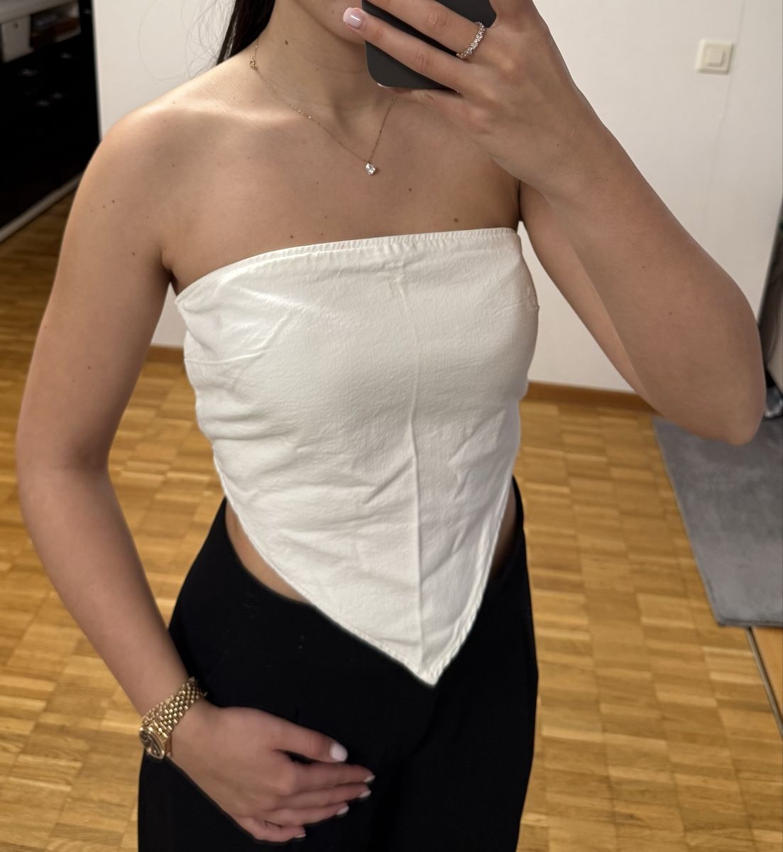 Zara Tops: Top bandeau blanc Zara, taille XS – Neu (gemäss Beschreibung) aus Châtelaine von nan_j75j