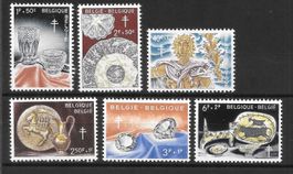Belgien Serie 1222 - 1227 Kampf der Tuberkulose ** 5.12.1960