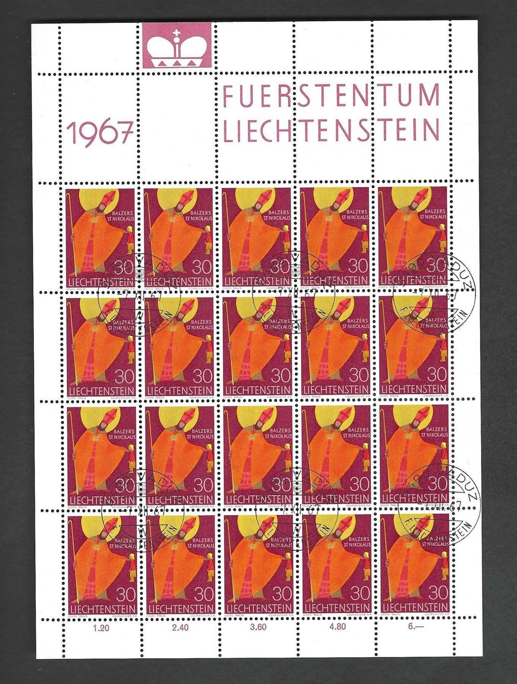Tiro con l'arco: Liechtenstein Bogen ab 1.- Franken – Usato da Koblenz venduto da Markenhimmel