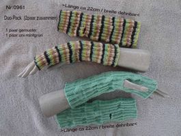 Pulswärmer mit Daumenloch / Duo-Pack