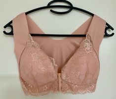 Brassière rose à motif dentelle - taille L