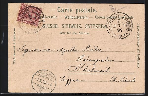 Cartoline postali: Litho Basel, Flusspartie mit Brücke im  – Usato da Berlin venduto da bartko-reher 1