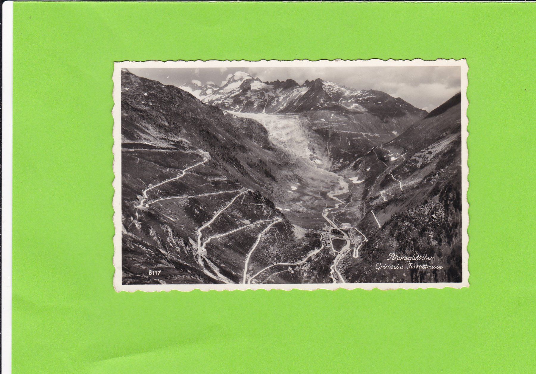 Cartoline postali: Rhonegletscher, Furka-Grimselstrasse – Usato da St. Peterzell venduto da neckertal
