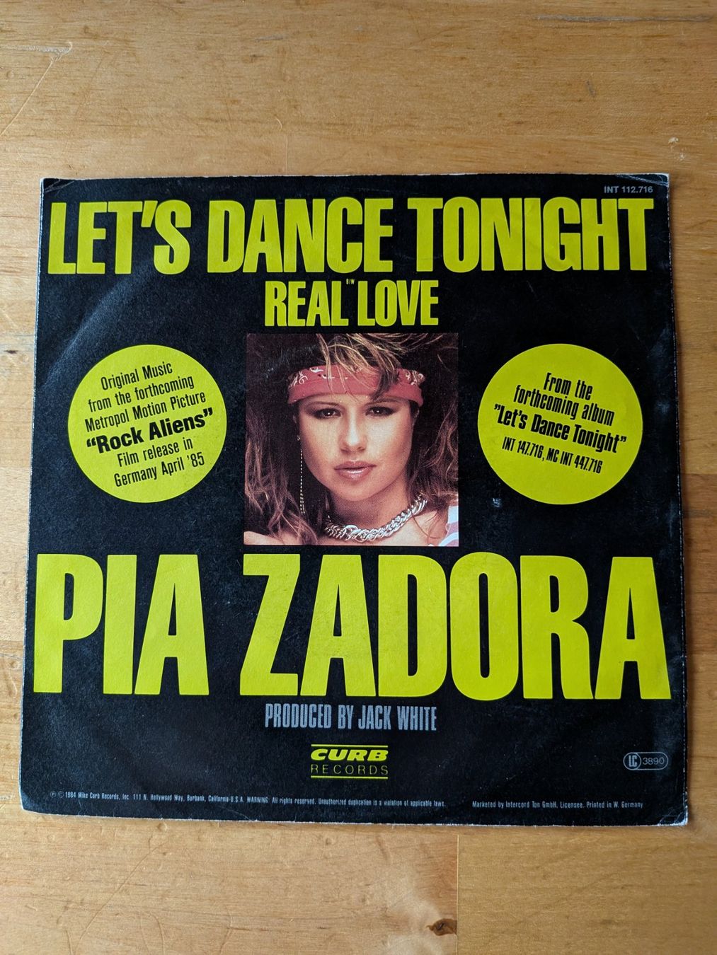 Dischi in vinile: Pia Zadora - Let's Dance Tonight – Usato da Steinerberg venduto da home-music