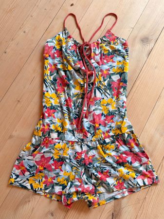 Jumpsuit kurz Sommer,Blumen,Hosensäcke,Gr.38