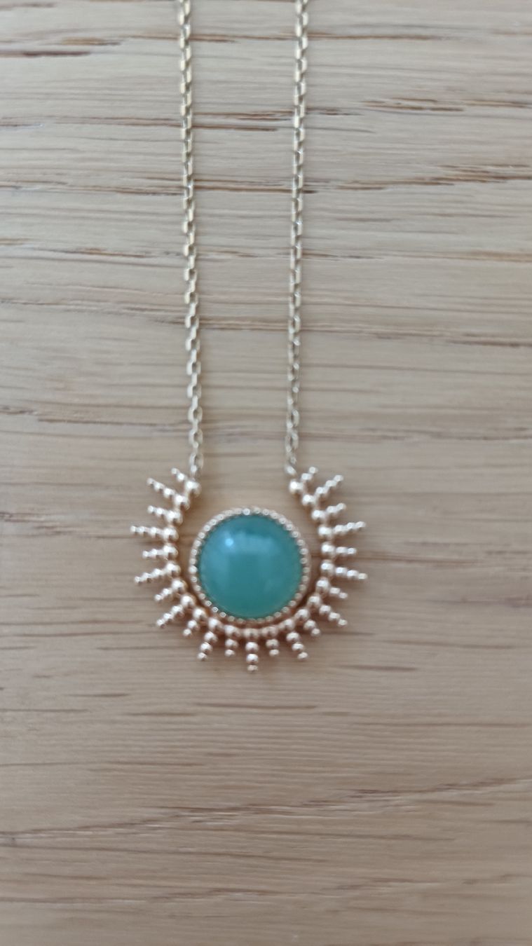 Catenine: Collier pierre verte Chloé Rose – Nuovo (secondo la descrizione) da Genève venduto da njia