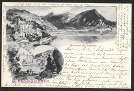 Walchwil Hotel und Pension Riviera mit Stempel Kurhaus