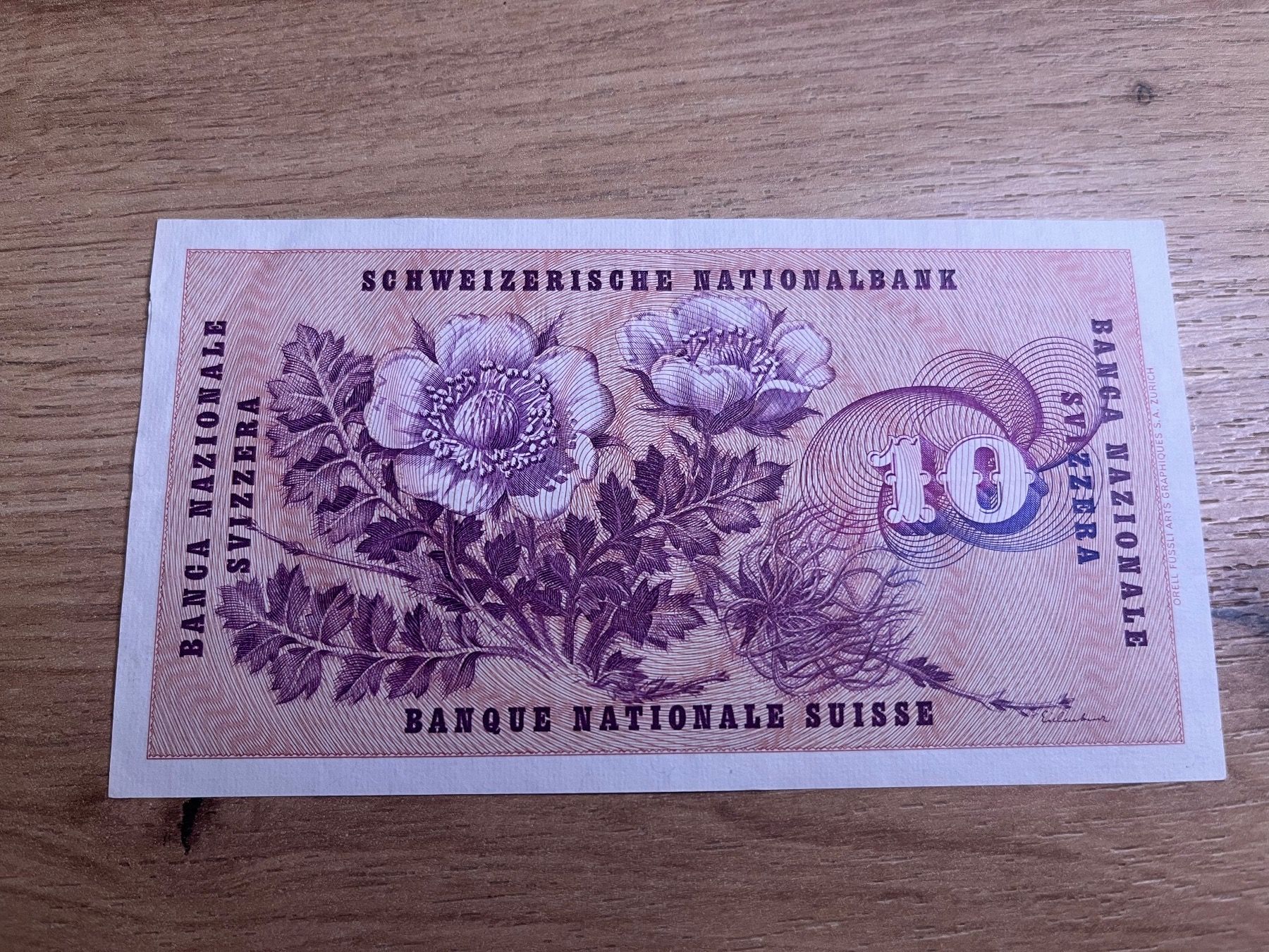 Banconote: 10 Franken 1955‪ – Usato da Minusio venduto da davdon 1