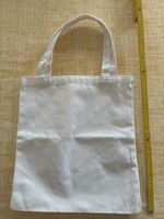Stofftasche Baumwolle weiss 38 x 42 cm neuwertig