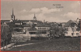 PAYERNE Vue générale, gare - Aux Galeries Vaudoises, Payerne