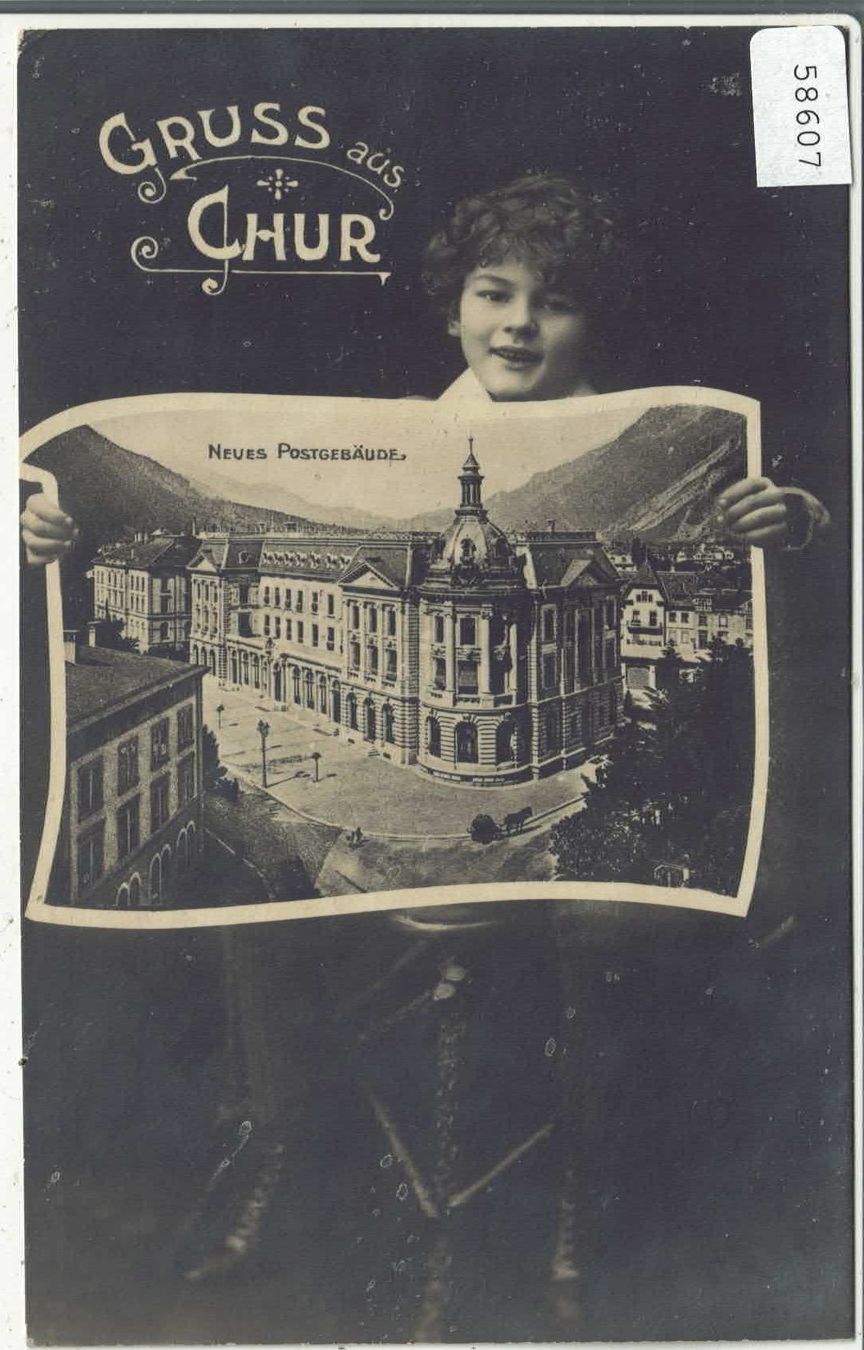 Cartoline postali: Gruss aus Chur - Neues Postgebäude – Usato da Ettingen venduto da Kartenplanet