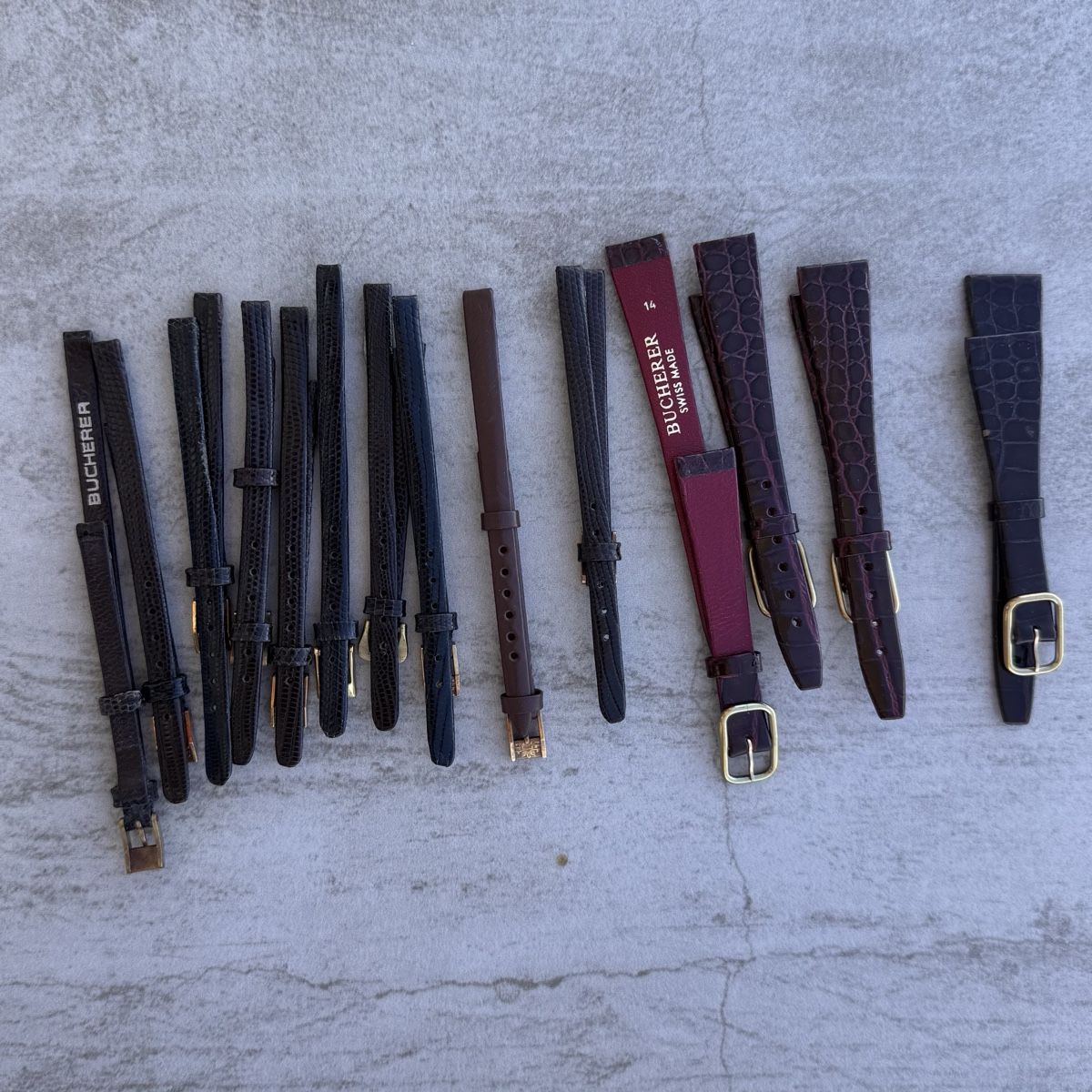 Bucherer Montres: Bucherer Watch Straps Vintage Lot – Neuf (Voir description) à Arzier-Le Muids par Avanna