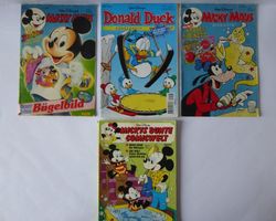 3 Micky Maus, 1 Donald Duck Heft, 1986-1999