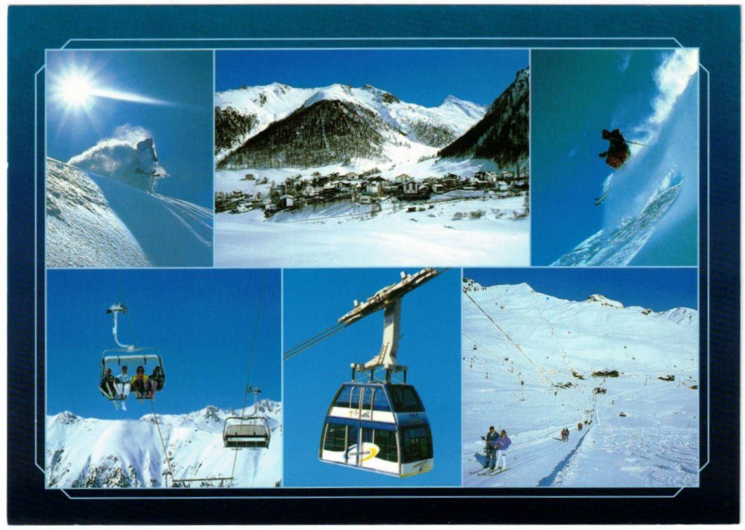 Cartoline postali: Samnaun - 6 Bild AK – Usato da Binningen venduto da Mountainrider