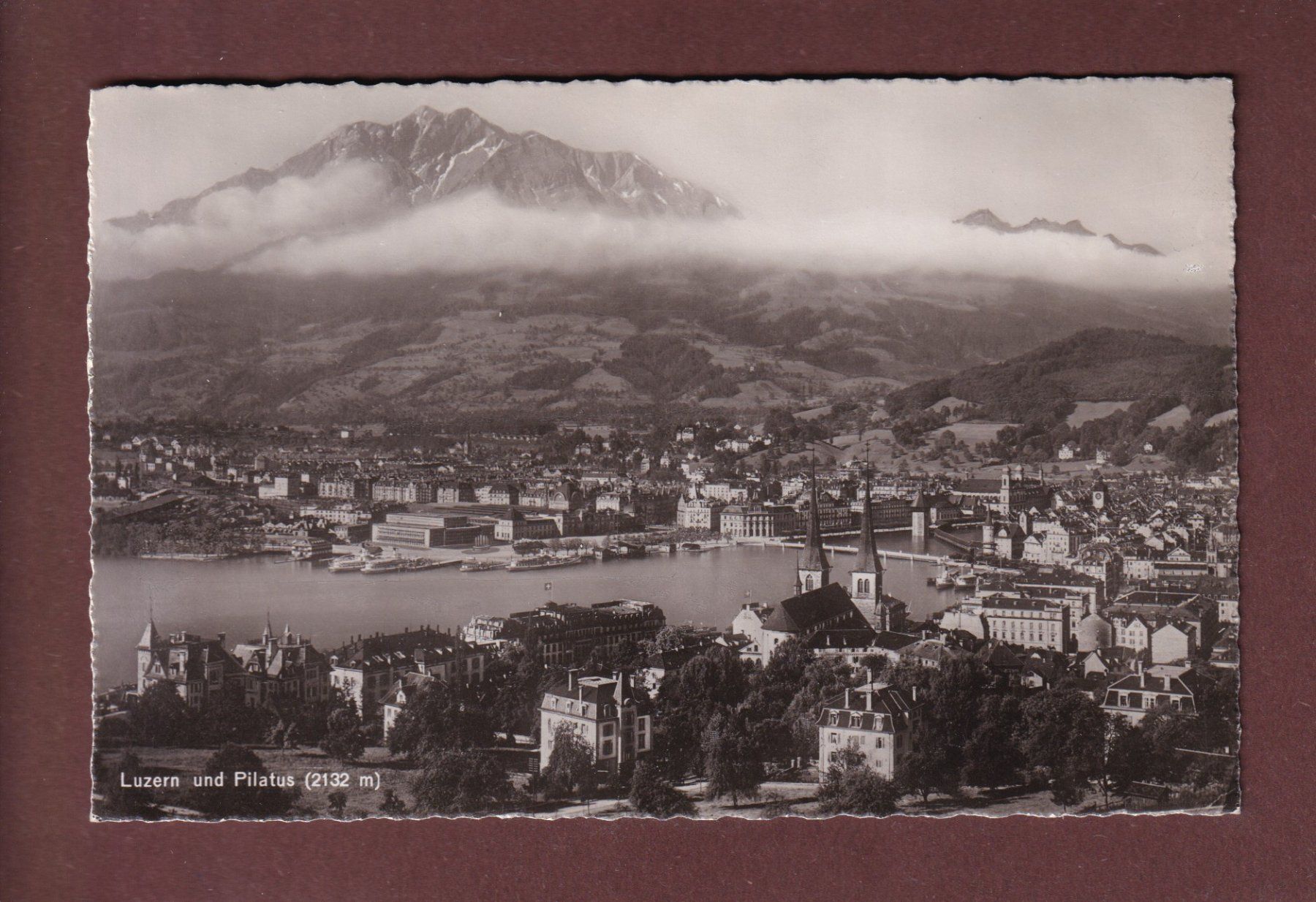 Cartoline postali: LUZERN - Teil mit Pilatus – Usato da Pully venduto da nicecards-shop