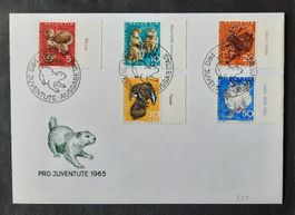 11-16-3 Pro Juventute 1965 avec tabs. Oblitérés 1er jour.
