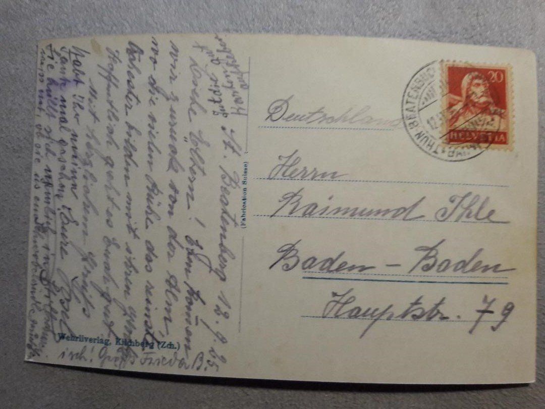 Cartoline postali: ST. BEATENBERG - 1925 – Usato da Delémont venduto da Domdom1 1