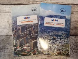 Zwei Mobil Karten 1970 Kaapstad Johannesburg