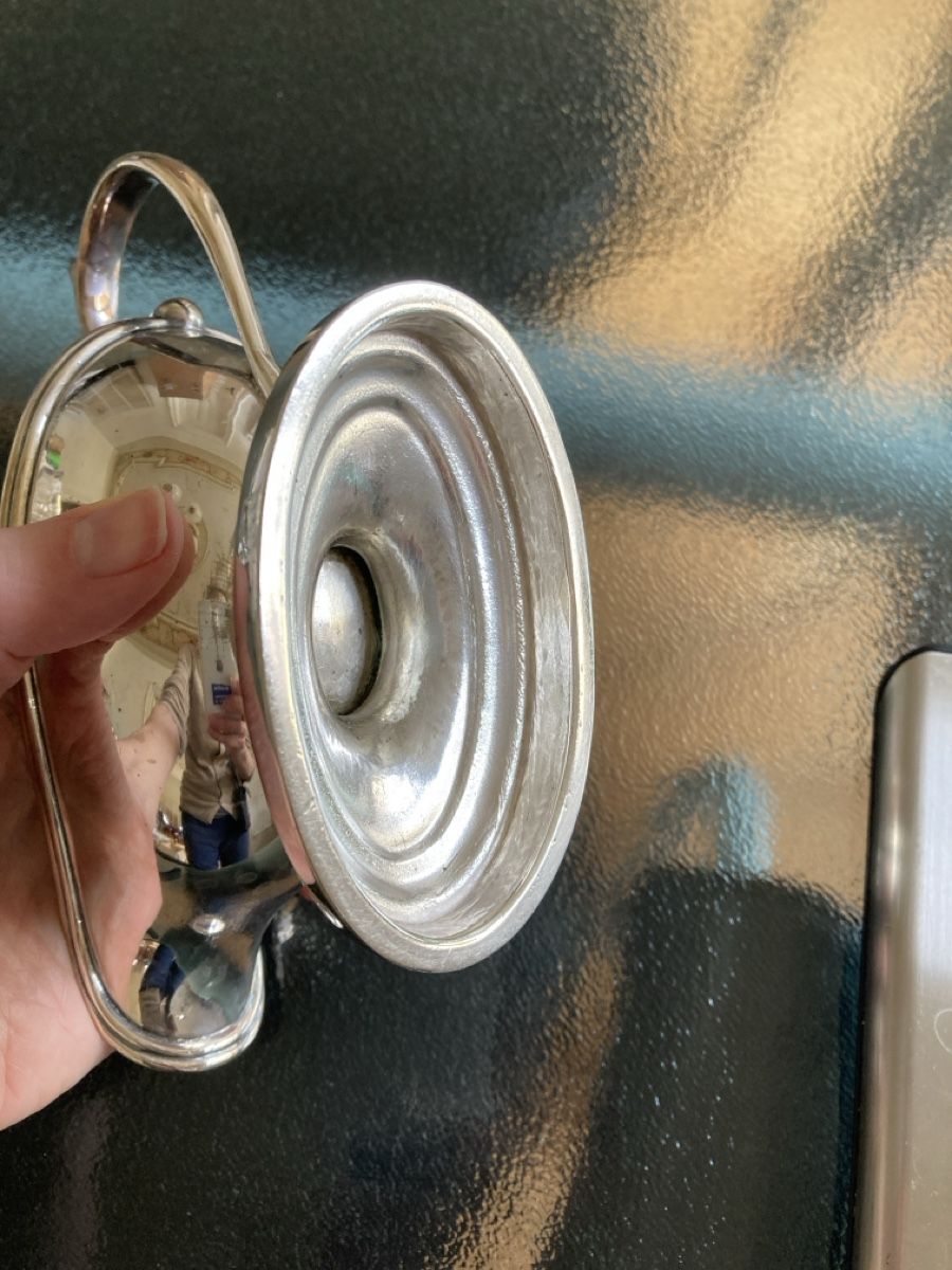 Schalen: Edle Sauciere versilbert alt, sehr elegante Form – Gebraucht aus Zürich von kostbares 5