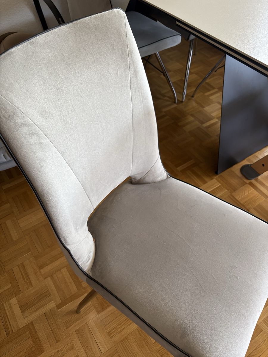 Sedie: chaises velours gris clair moderne  – Usato da Thônex venduto da emm_7r8p 3