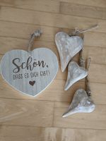 Herz - 4 x Holzdeco neu