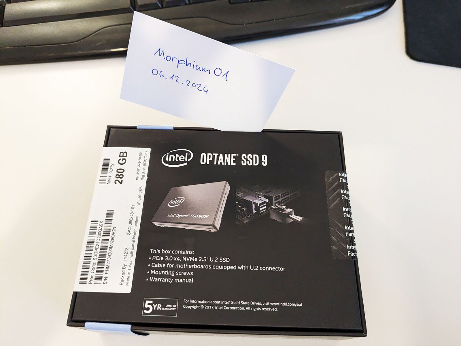 Intel Dischi rigidi: Intel Optane 900P 280GB SSD / Star Citizen Sabre Raven Code – Nuovo e nell'imballaggio originale da Solothurn venduto da Morphium01 1