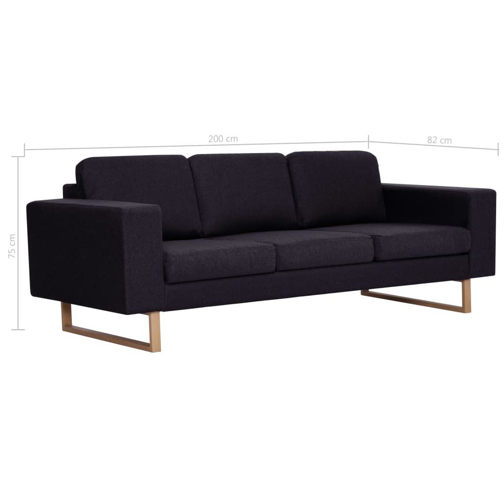 Sofas: 3-Sitzer-Sofa Stoff Schwarz – Neu und originalverpackt aus Zug von Cheap-Shop 3