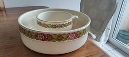Villeroy Boch, antikes Set, Blumendekor