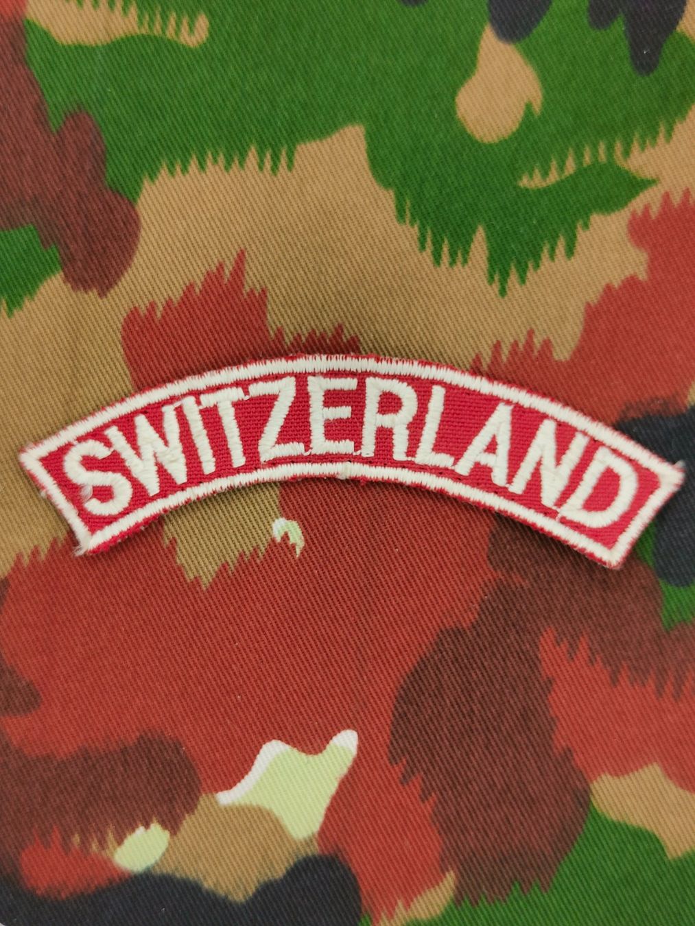 Schweizer Armee Uniformi: Oberarmabzeichen SWITZERLAND – Usato da Bauma venduto da SwissMilitaria