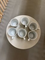 IKEA Tassen-Set, 6 Stück, weiss-bläulich mit Strukturmuster