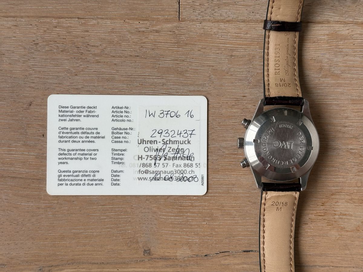 IWC Uhren: IWC Pilot’s Chronograph Spitfire Ref. 3706 – Gebraucht aus Maennedorf von Petraam 6